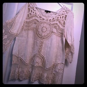 Cream crochet top